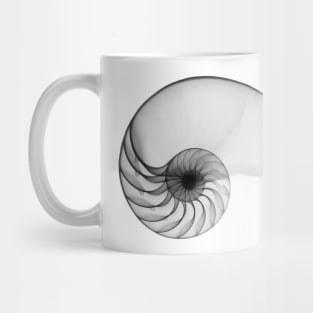Monochrome Seashell Mug
